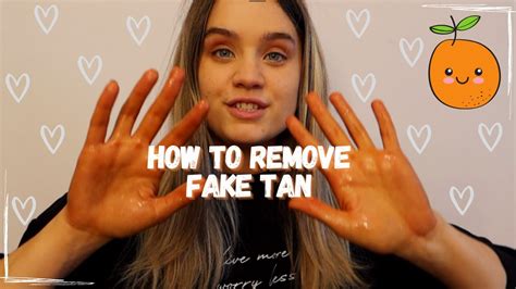 how to get rid of false tan.